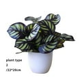 thumbnail image 4 of pitrice Artificial Potted Plant Leaf Simulation Leaves Home Office Desktop Greenery Decoration, Plant Type 2, 4 of 7
