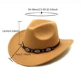 thumbnail image 2 of Cowgirl Hat, Audhol Fashion Fedora Fedoras Men Wide for Women Dress Hat Women's and Hats Baseball Cap Hats Cowboy Hats for Women Coffee M, 2 of 2
