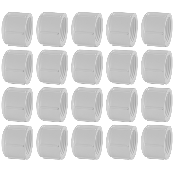 Lesso America 448 (20 Pack), Plumbing, Series PVC Pipe Fitting,Cap, SCH40,3/4"