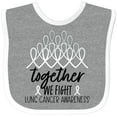 thumbnail image 3 of Inktastic Together, We Fight Lung Cancer Awareness Boys or Girls Baby Bib, 3 of 4