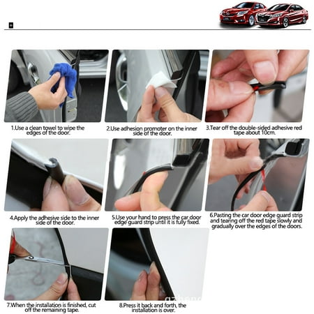5m 8m 10m Car Door Moulding Rubber Scratch Protector Strip Edge