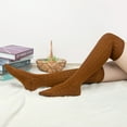 thumbnail image 3 of Loritta 4 Pairs Women Thigh High Socks Cotton Long Over the Knee Socks Size 6-9, 3 of 7
