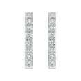 thumbnail image 2 of 3 Carat (ctw) Inside Out Diamond Hoop Earrings in 14K White Gold - IGI Certified (SI1-SI2 Clarity), 2 of 3