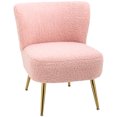 thumbnail image 1 of HOMCOM Accent Chair Side Chair for Living Room with Legs Pink, 1 of 10