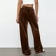 thumbnail image 4 of Pincandy Women's Solid Color Velour Pants - Elastic Waist, Loose Wide Leg Fit with Pockets, Luxurious & Comfortable for Loungewear & Daily Outings, 4 of 6
