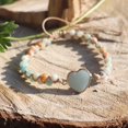 thumbnail image 4 of GHSDFBB Boho Handmade Natural Stone Bead 3 Row Wide Wrap Wrist Statment Bracelet Jewelry Collection, 4 of 6