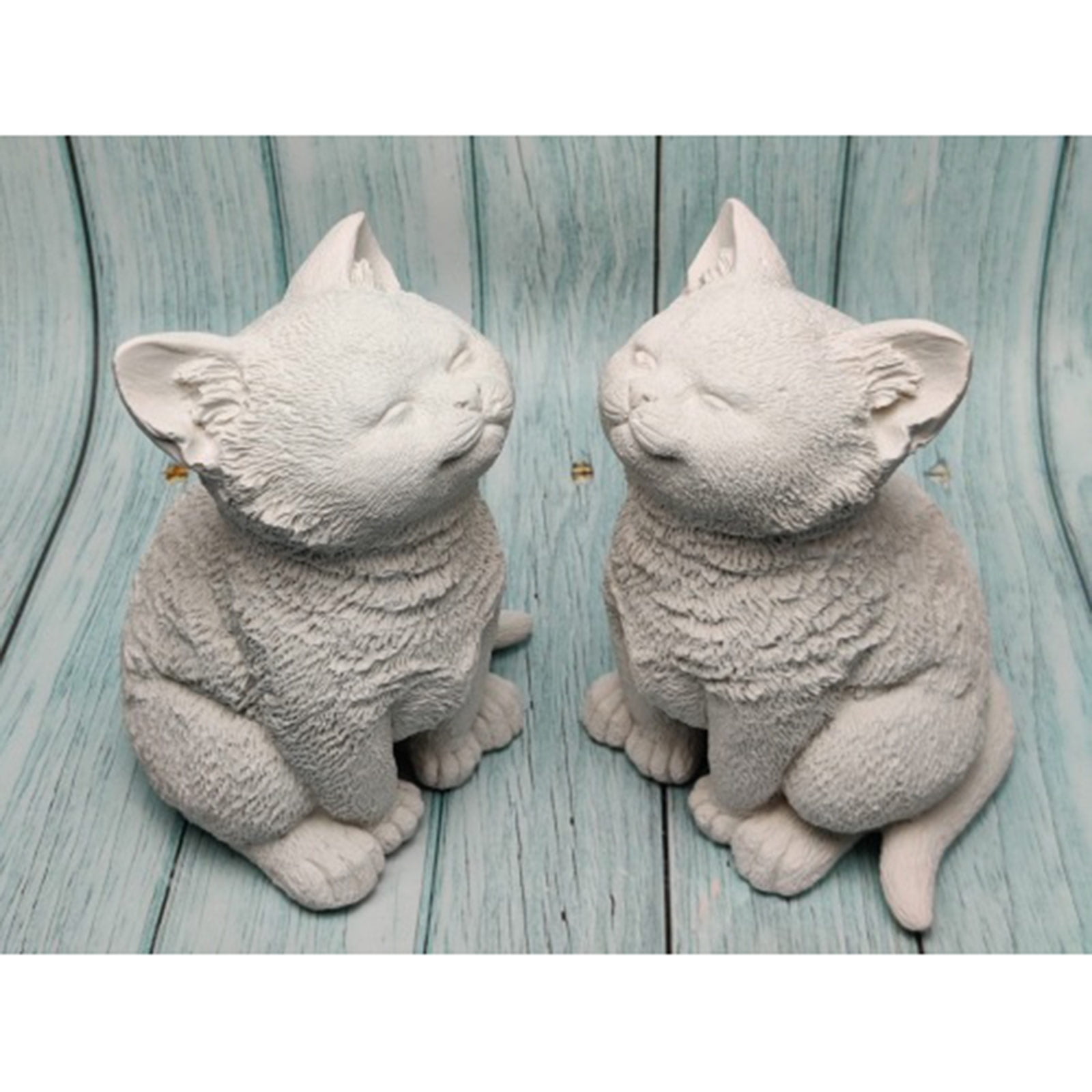 WINDLAND Large Cats Silicone Mold Gypsum Epoxy Aroma Candle Mould for Home Decoration