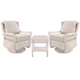 thumbnail image 1 of Patio Swivel Rocking Chairs Set of 2 Swivel Glider Rockers Outdoor Hand-woven Ratten All-Weather Furniture with Coffee Table,White Frame, 1 of 7