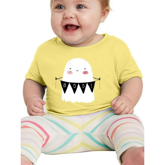 Boo! Cute Ghost W Banner T-Shirt Infant -Image by Shutterstock, 24 Months