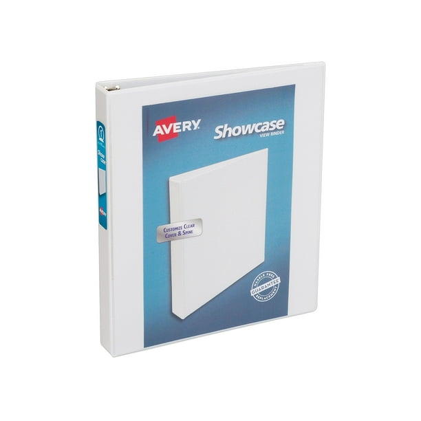 Avery Economy Showcase View Binder with 1 Inch Round Ring, White, 1 Binder (19601)