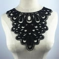 thumbnail image 2 of Cuello de escote con adornos de costura de encaje de Venecia con apliques florales negros Hugo Artesanías de cuello de encaje, 2 of 9