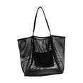 thumbnail image 4 of Bolso de playa para hombre y mujer, sencillo, de gran capacidad, versátil y ligero. Negro, 4 of 9