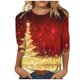 thumbnail image 2 of Pntutb - Camiseta holgada con estampado de moda para mujer, blusa de manga 3/4, cuello redondo, tops casuales Pntutb Pntutb-1840, 2 of 4