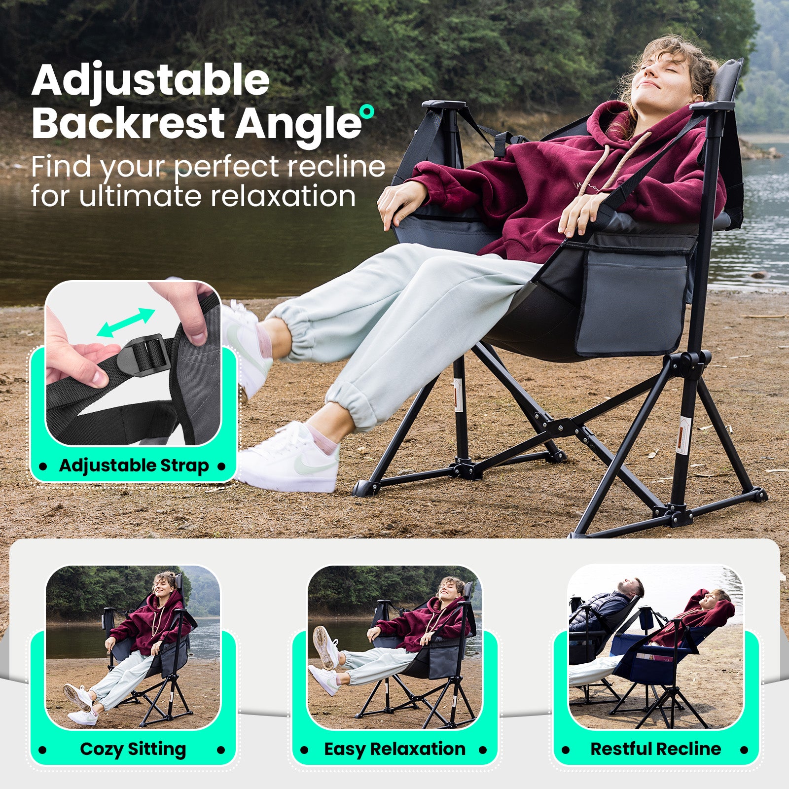 OuterSpa Hammock Camping Chair, Folding Outdoor Swing photo 4