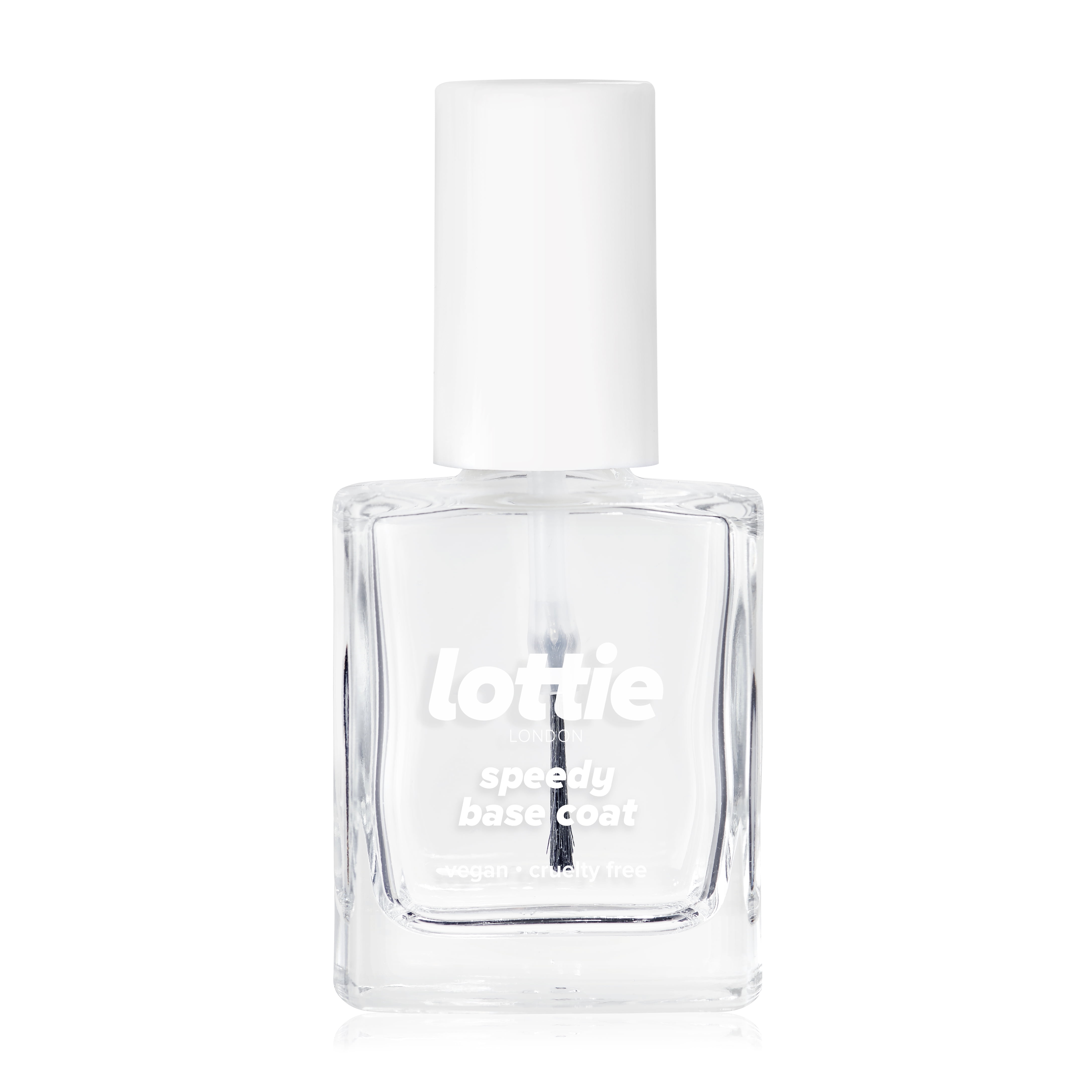 Lottie London Plant based Gel Nail Speedy Top Coat, All Free, Clear Speed, 0.33 fl oz