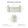 thumbnail image 4 of Sophie Storage Bench, Pearl White Boucle, 4 of 10