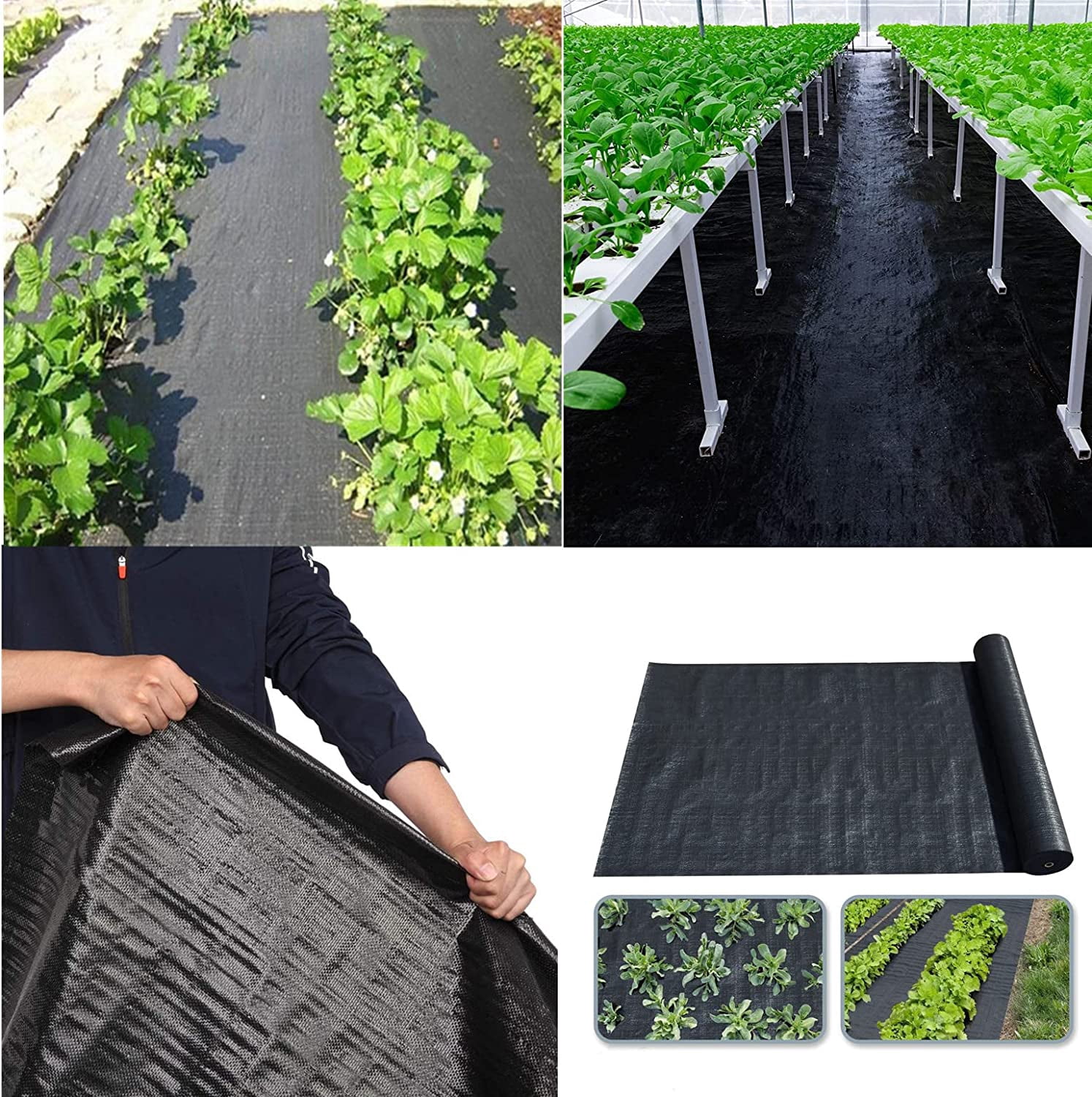 SEBLAFF 6x300FT Weed Barrier Landscape Fabric Durable Heavy Duty Weed Block 3.2oz