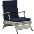 thumbnail image 6 of Envisage Chaise Outdoor Patio Wicker Rattan Lounge Chair,Light Gray Navy, 6 of 7