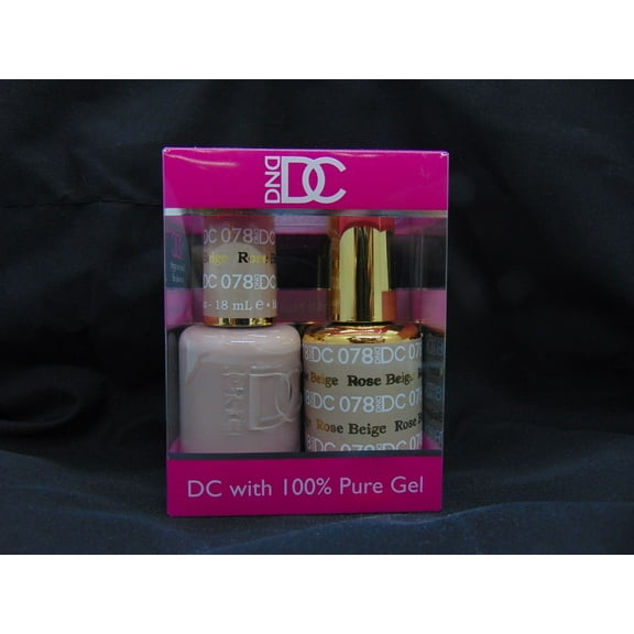 DND - DC Duo Soak off Gel & Matching nail polish, #078 - Rose Beige