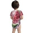 thumbnail image 3 of Yiaed Watermelon Splash Realism Art Print Infant Climbing Short Sleeve Onesie One-Piece Baby Bodysuit Clothes 0-12 Months -12 Months, 3 of 6