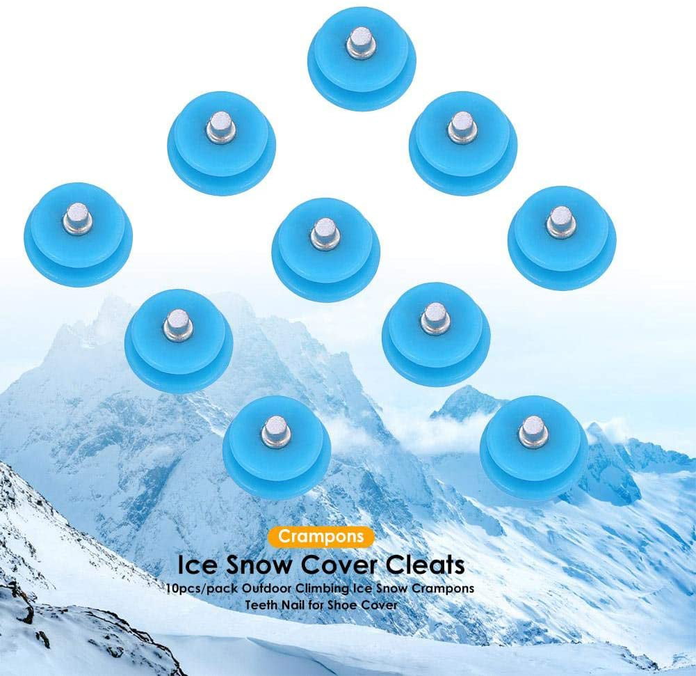 10pcs/pack Outdoor Climbing Ice Snow Crampons Teeth Nail for Shoe Cover 