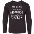 thumbnail image 3 of Inktastic My Aunt is an ER Nurse and a Hero Long Sleeve Youth T-Shirt, 3 of 5
