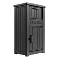 thumbnail image 1 of Outdoor Package Delivery Box - Lockable Anti-Theft Parcel Drop Box, Waterproof Storage for Porch, House & Curbside,Black, 1 of 8