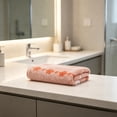 thumbnail image 4 of HOZVOMI Striped Corals Fleece Towel Unisex Household Face Towel Soft and Absorbent Ideal for Bathing and Hair Drying Practical and Decorative Accent for Everyday Use, 4 of 6