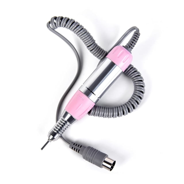 Taladro de uñas, pieza de mano, taladro de uñas eléctrico, máquina de archivo, pluma de repuesto, herramienta de broca de manicura y pedicura (rosa)