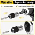 thumbnail image 5 of 2Pcs Tap Socket Ratchet Tap Wrench 3/8inch Drive Hand Tool 1/4-1/2 Taps,0-1/2 Taps Tapping Socket Set Tap Socket Adapter, 5 of 5