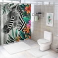 thumbnail image 7 of Orinice Fabric Waterproof Shower Curtains Colorful Banana Exotic Flowers Watercolor Jungle Animals Wildlife Nature Beautiful Bird Paradise Shower Curtain for Bathroom with Hooks  60x72, 7 of 7