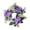 Purple, variant on 1 Pcs Artificial Hydrangea Candle Rings Wreaths,9.84 Inch Small Wreath Pillar Candle Holder,Center Mini Artificial Flower Wreaths Candle Ring Wreaths Holder,For Wedding Door Wall Window Decor,White