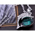 thumbnail image 4 of Crystal Element Fashion Oval Stone Jumping Dolphin Pendant Necklace, 4 of 4