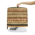thumbnail image 4 of ZIATUBLES Stand Mixer Dust Cover Multi-Functional Kitchen Mixer Cover with Top Handle and Front Pockets for Extra Accessories Tribal Patchwork Khaki Pattern Waterproof Kitchen Mixer Accessories, 4 of 7