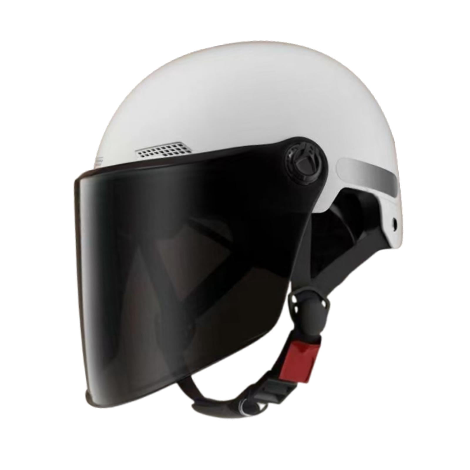 Nishiyuenyi Motorcycle Half Helmet Accessories Vintage Design for Cycling Bike Motocross White