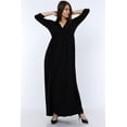 thumbnail image 5 of PLNA5215 - Women's 3/4 Sleeve Floral Print Plus Size Casual Party Maxi Dress, 5 of 41