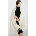 thumbnail image 6 of RIIQIICHY Ivory Pashmina Winter Scarf for Women Shawl Wrap for Dresses Wedding Shawl for Bridesmaids, 6 of 7