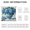 thumbnail image 5 of COMIO Hydrangea Floral Throw Pillow Covers vase Striped Flower Classic Elegant Vintage Rose Farmhouse Blue Soft for Women Living Room Decor Bedroom Dorm Sofa Cushion Pillowcases, 5 of 5