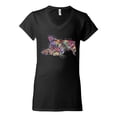 thumbnail image 3 of Tired Sleeping Cat | I Wish I Was My Cat Funny Colorful Kitty | Dean Russo Art Animal Lover Women's Standard V-Neck Tee, Black, X-Large, 3 of 6