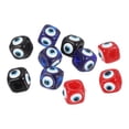 thumbnail image 1 of Uxcell Cuentas de Ojo Malvado de 16 mm, 10 Pcs Charm de Ojo Malvado Turco de Resina con Gran Agujero para Conector de Pendiente de Bricolaje, Pulsera, Collar, Aretes, Azul Oscuro/Negro/Rojo, 1 of 7