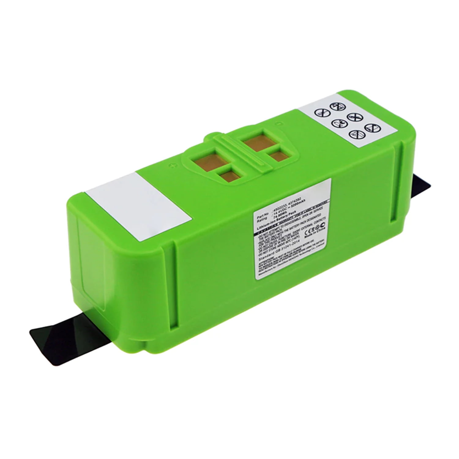 Batteries N Accessories BNA-WB-L12888 Vacuum Cleaner Battery - Li-ion, 14.4V, 5200mAh, Ultra High Capacity - Replacement for iRobot 4374392 Battery Walmart.com
