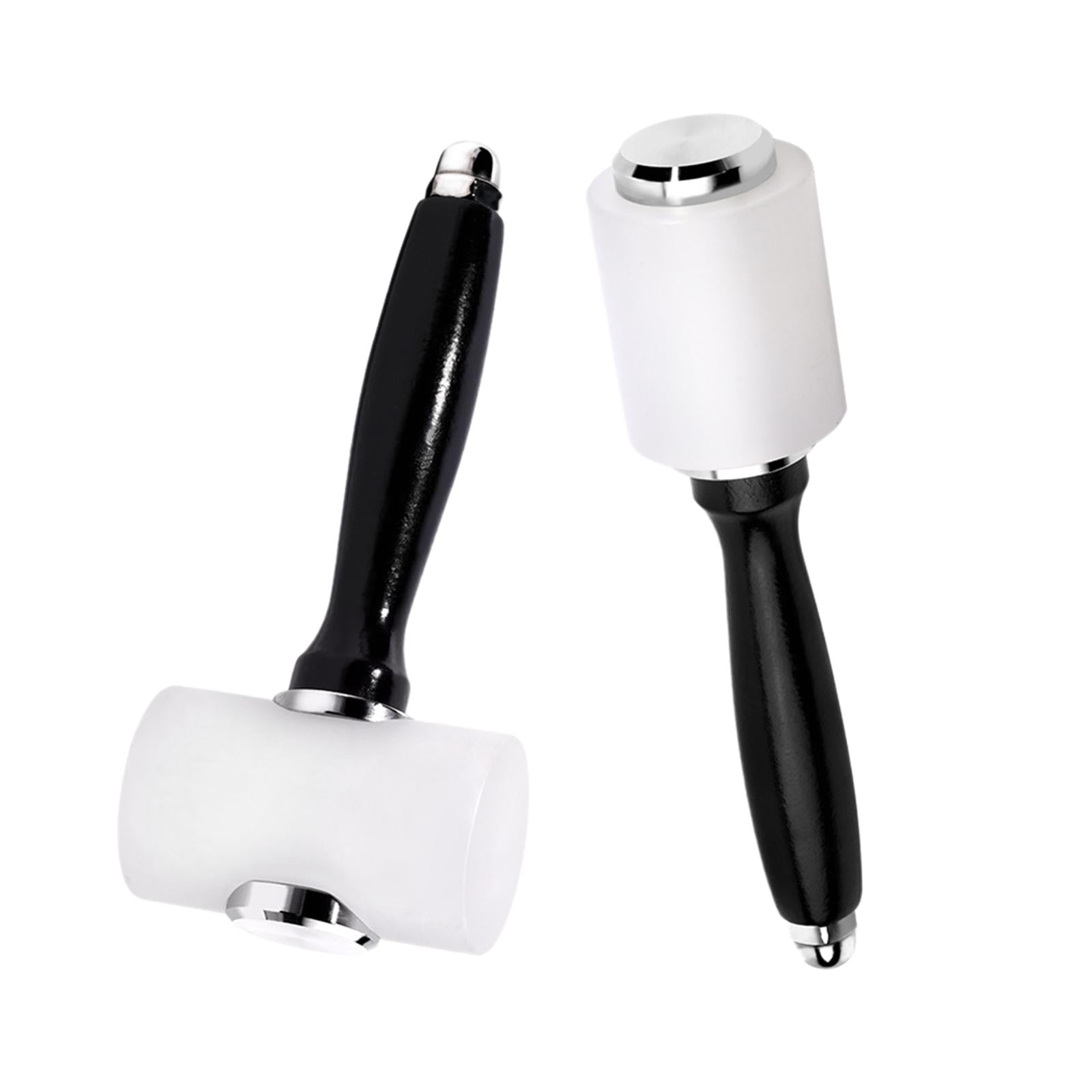 Tachiuwa 2Pcs Leather Carving Hammer T Head Shape Nylon Hammer Practical Manual Leathercraft Mallet Hand Tool for Handmade Leatherwork