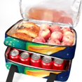 thumbnail image 5 of Frog Double Layered Insulated Refrigerated Lunch Bag with Two Compartments - Large Capacity Hand Carry Meal Bag - 7.1x11.4x16.1 Inches, 5 of 6