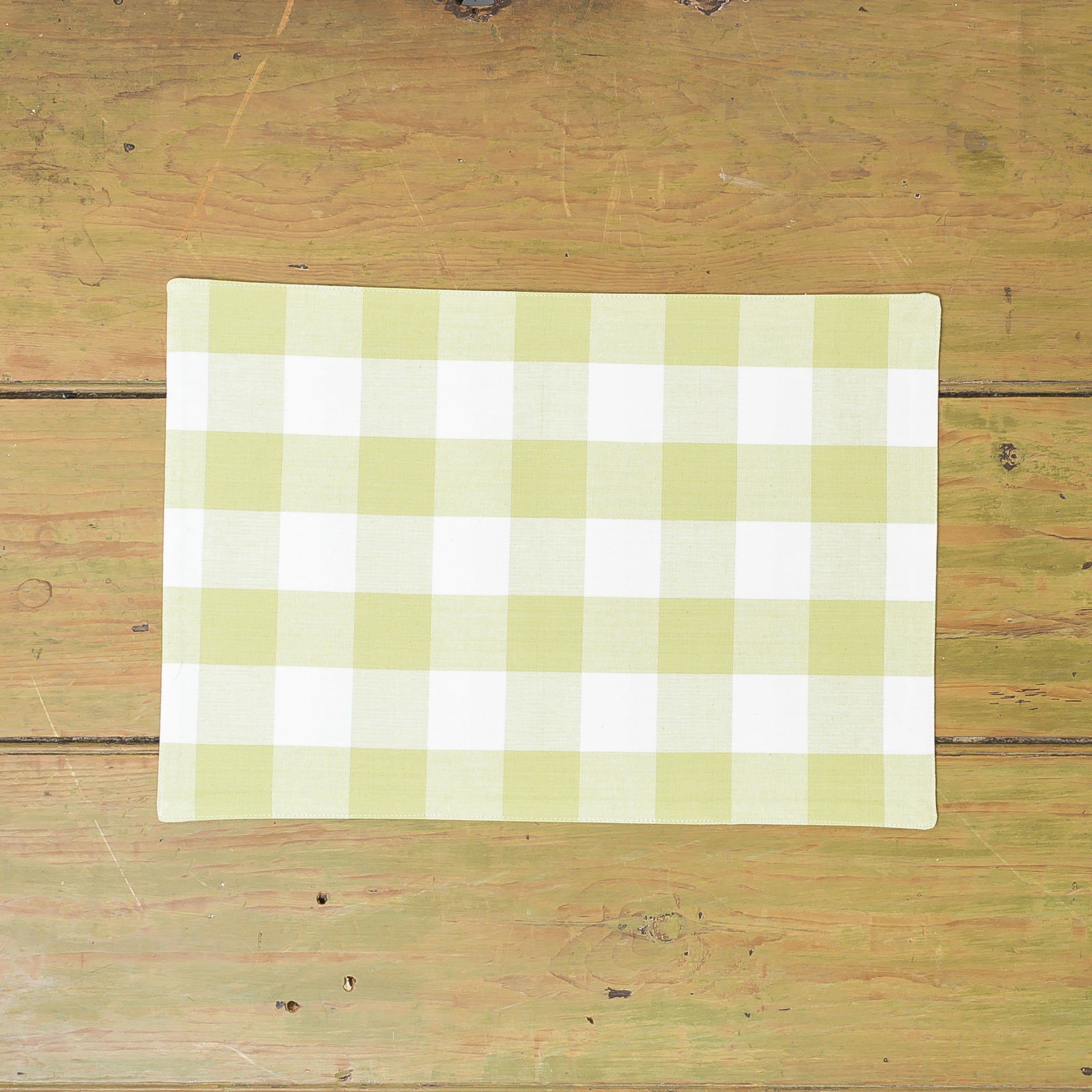 Franklin Checkered Plaid Peridot Placemat Set of 6