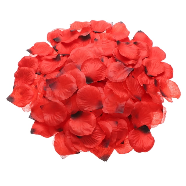 1000 Pcs Pétalos de Flores de Seda Falsos para Bodas, Pétalos de Rosa Artificiales a Granel para Pétalos de Confeti de Boda (Rojo Negro)