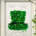 thumbnail image 2 of Aunavey LED St. Patricks Wreaths for Front Door 12 inch Prelit Green Tinsel Garland Leprechaun Hat Wreath for Home Decorations, 2 of 6