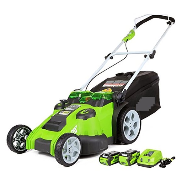 40V 20-Inch Cordless (2-In-1) Push Lawn Mower, 4.0Ah + 2.0Ah Battery And Charger Included ,Easy to Use