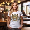thumbnail image 2 of Cheetah Graphic Unisex 100 Cotton Tee With Unique Animal Golden Medallion Art Design 46, 2 of 18