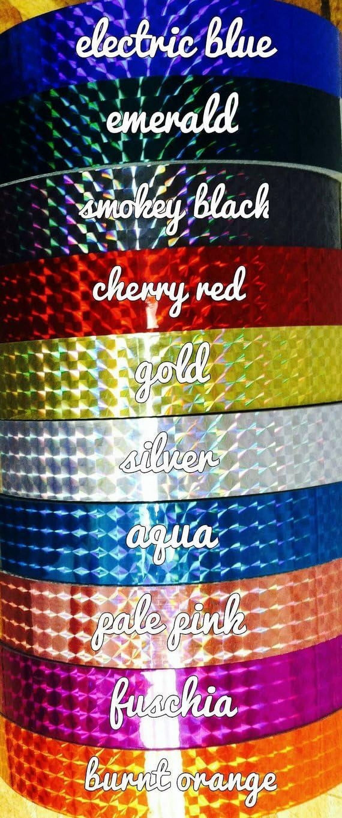 30 ft Roll of 1" Metallic Holographic Prism Tape - You Choose Color (Aqua)