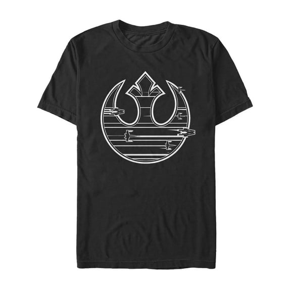 Men's Star Wars The Last Jedi Rebel Streak  Graphic Tee Black 2X Large